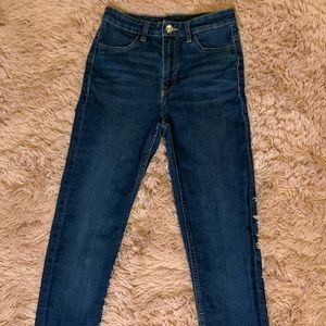 H&M Divided dark wash high-waisted skinny jeans